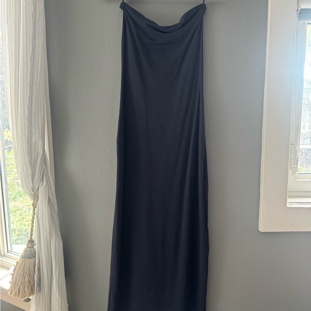 Aritzia Black Maxi Contour Dress